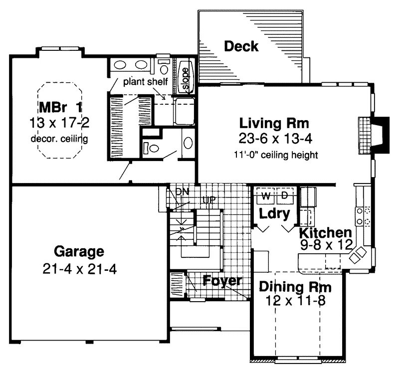 Country House Plan First Floor - Elayna Country Home 038D-0406 - Search House Plans and More