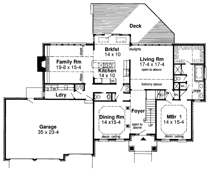 Modern House Plan First Floor - Kentwood Traditional Home 038D-0420 - Search House Plans and More