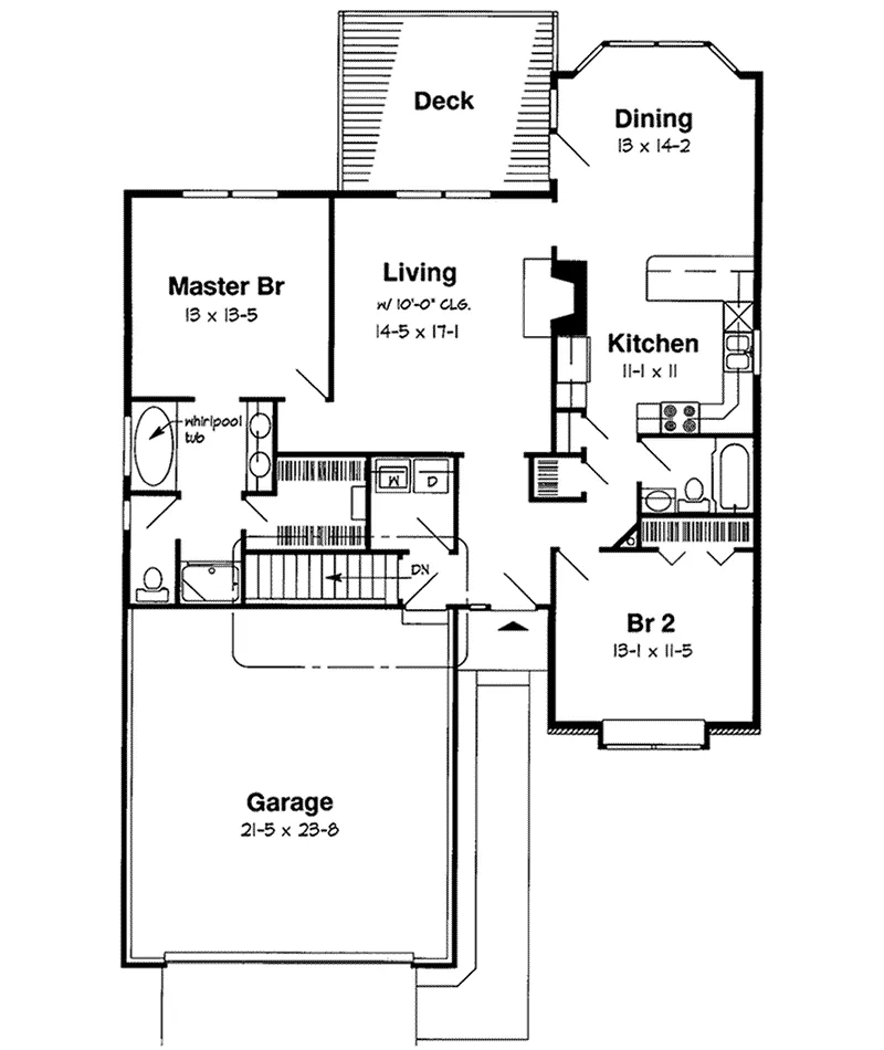 Traditional House Plan First Floor - Dallas Traditional Home 038D-0437 - Search House Plans and More