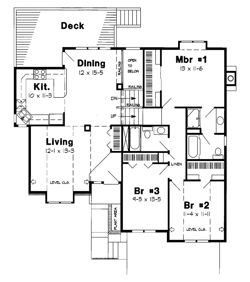Neoclassical House Plan First Floor - Armand Place Split-Level Home 038D-0439 - Search House Plans and More