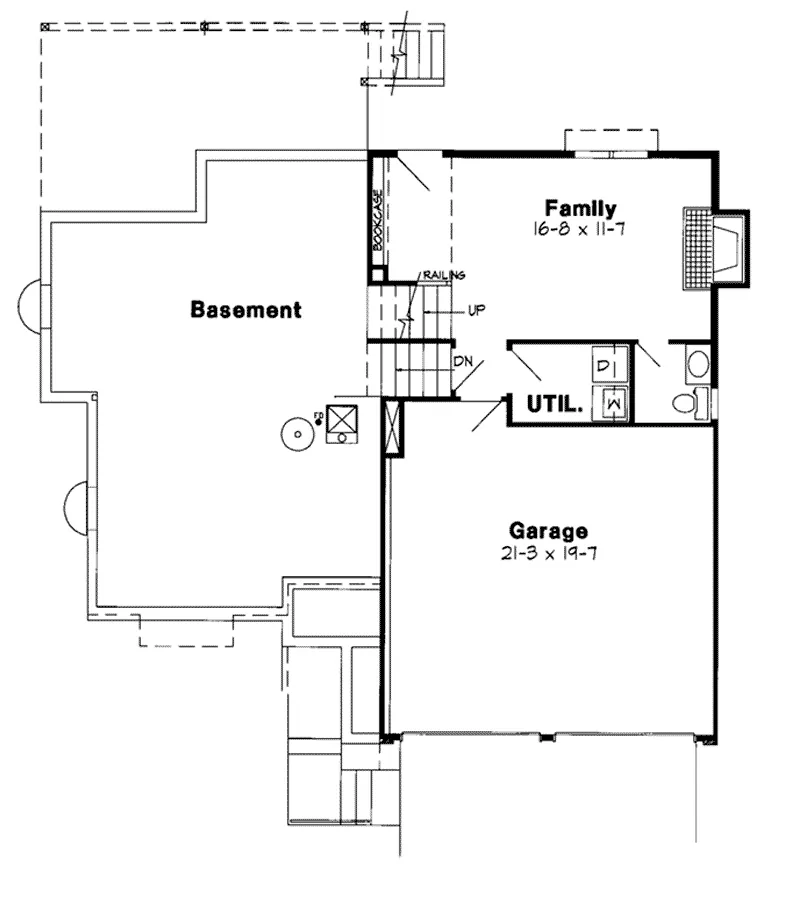 Neoclassical House Plan Lower Level Floor - Armand Place Split-Level Home 038D-0439 - Search House Plans and More