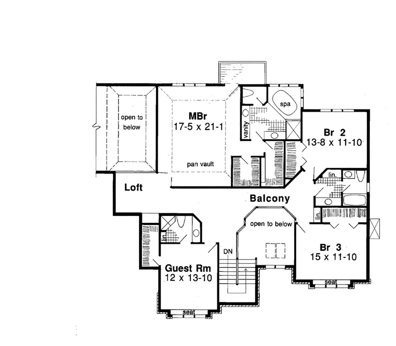 Luxury House Plan Second Floor - Cassidy Luxury Home 038D-0464 - Search House Plans and More
