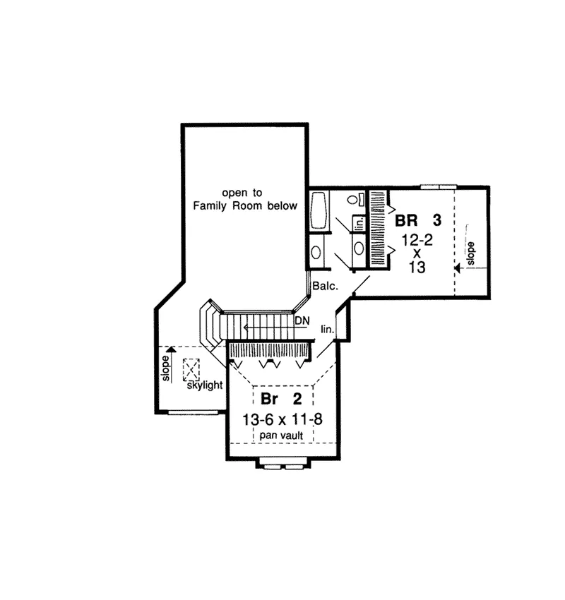 European House Plan Second Floor - Delaine Lovely Tudor Home 038D-0466 - Search House Plans and More