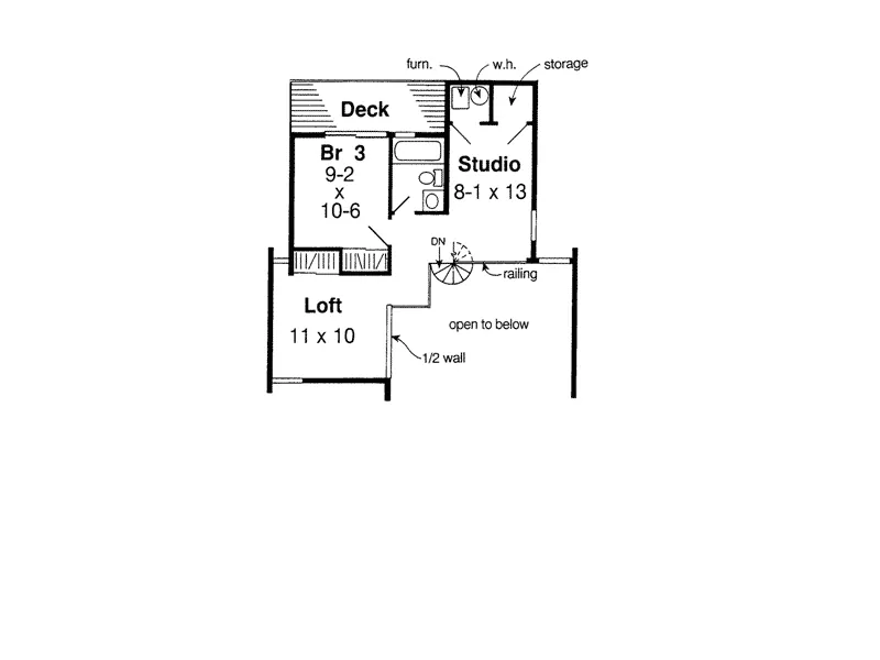 Mountain House Plan Second Floor - Big Bear Trail Mountain Home 038D-0475 - Search House Plans and More