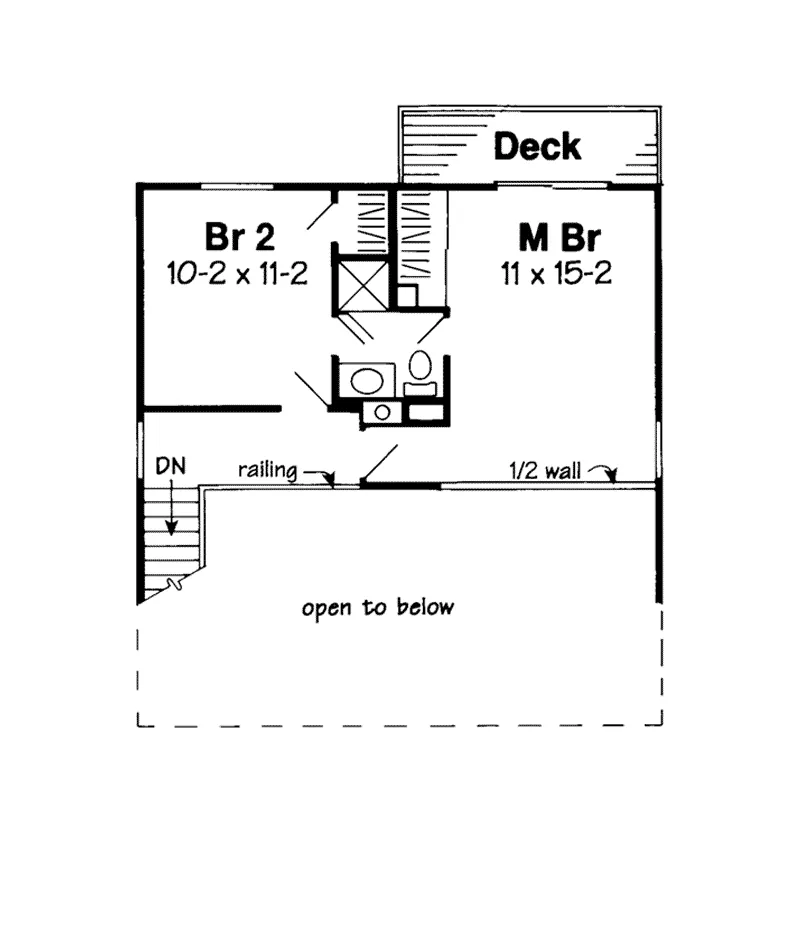 Vacation House Plan Second Floor - Nordelle Mountain Home 038D-0480 - Shop House Plans and More
