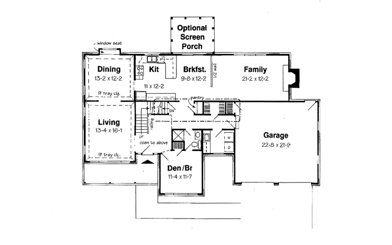Farmhouse Plan First Floor - Newburg Way Country Farmhouse 038D-0492 - Shop House Plans and More