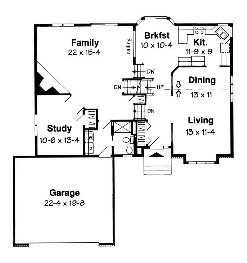 Traditional House Plan First Floor - Viscount Traditional Home 038D-0496 - Shop House Plans and More