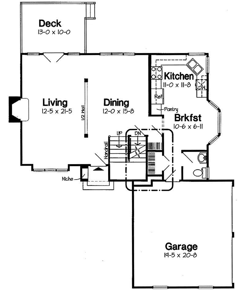 Traditional House Plan First Floor - Adalusia Traditional Home 038D-0532 - Search House Plans and More