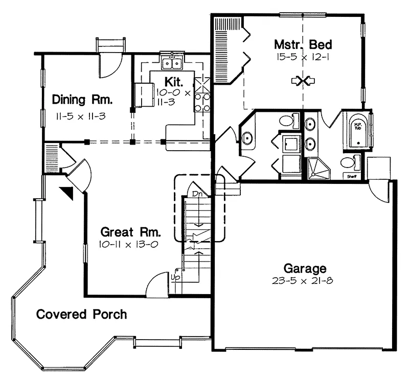 Farmhouse Plan First Floor - Longhorn Trail Farmhouse 038D-0548 - Shop House Plans and More