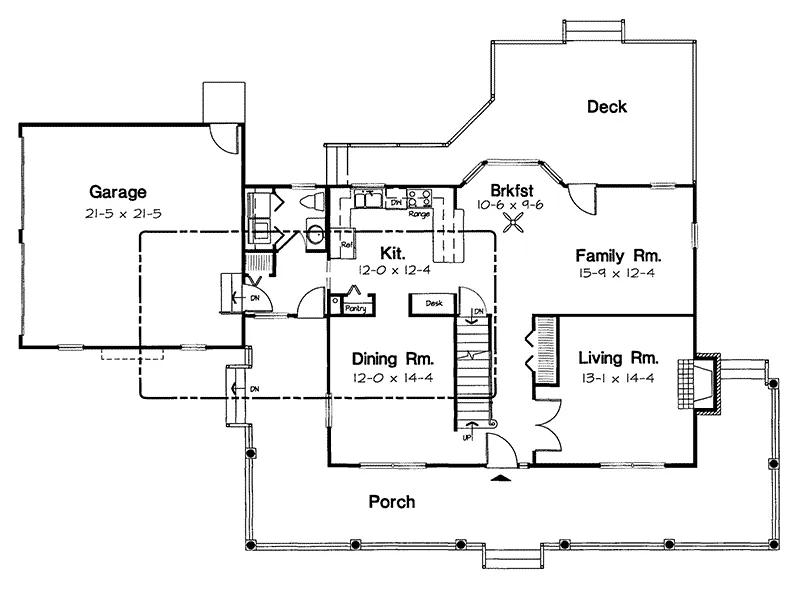 Southern House Plan First Floor - Nathaniel Country Farmhouse 038D-0558 - Shop House Plans and More