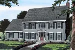 Colonial, Early American Home With High Styled Broken Pediment