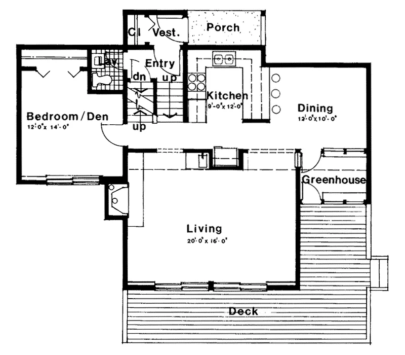 Lake House Plan First Floor - Landon Creek Contemporary Home 038D-0589 - Shop House Plans and More