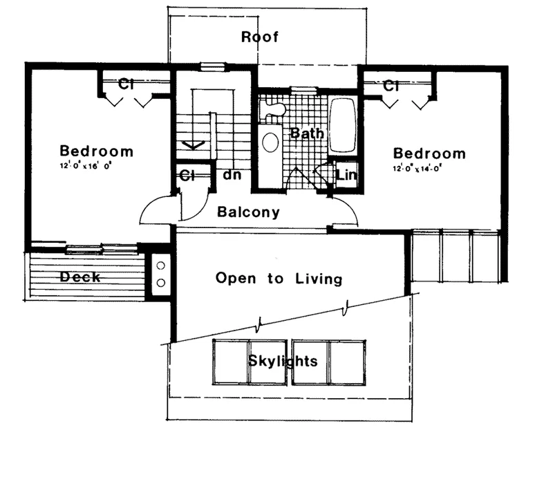 Lake House Plan Second Floor - Landon Creek Contemporary Home 038D-0589 - Shop House Plans and More