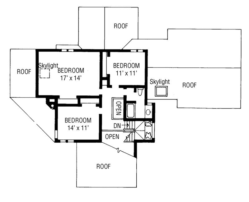 Rustic House Plan Second Floor - Wittenbloom Contemporary Home 038D-0601 - Shop House Plans and More