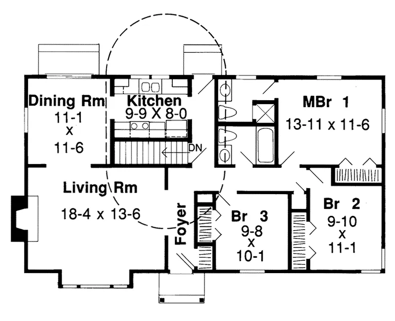 Cabin & Cottage House Plan First Floor - Mardel Hill Contemporary Home 038D-0623 - Shop House Plans and More