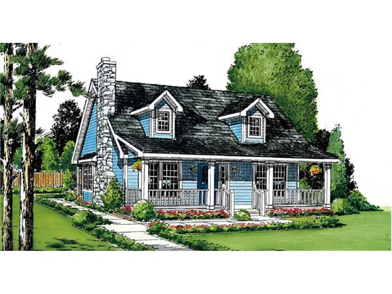 Cabin & Cottage House Plan Front Image - Barbour Country Acadian Home 038D-0625 - Search House Plans and More