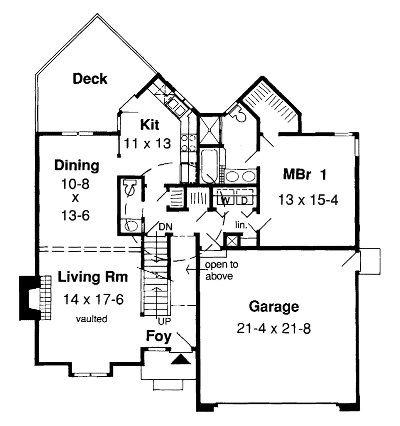 Rustic House Plan First Floor - Radcliffe Woods Rustic Home 038D-0633 - Shop House Plans and More