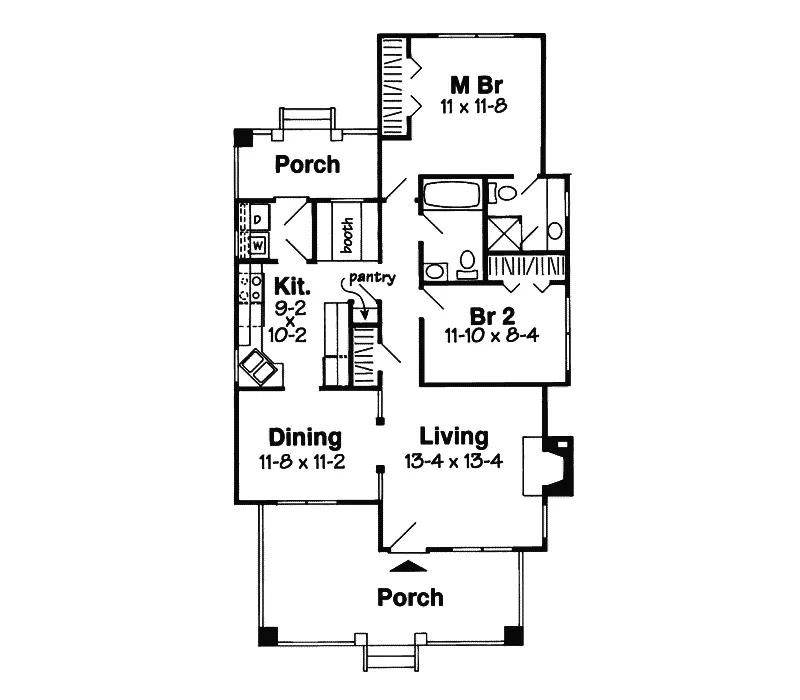 Country House Plan First Floor - Alder Pier Narrow Lot Home 038D-0725 - Search House Plans and More