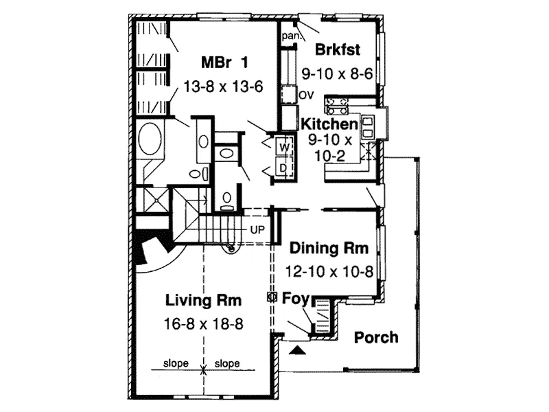 Farmhouse Plan First Floor - Adelanto European Country Home 038D-0770 - Search House Plans and More