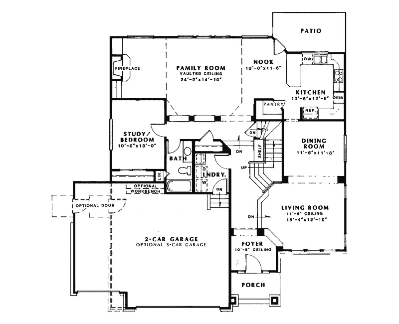 Craftsman House Plan First Floor - La Quinta Craftsman Home 038D-0771 - Shop House Plans and More