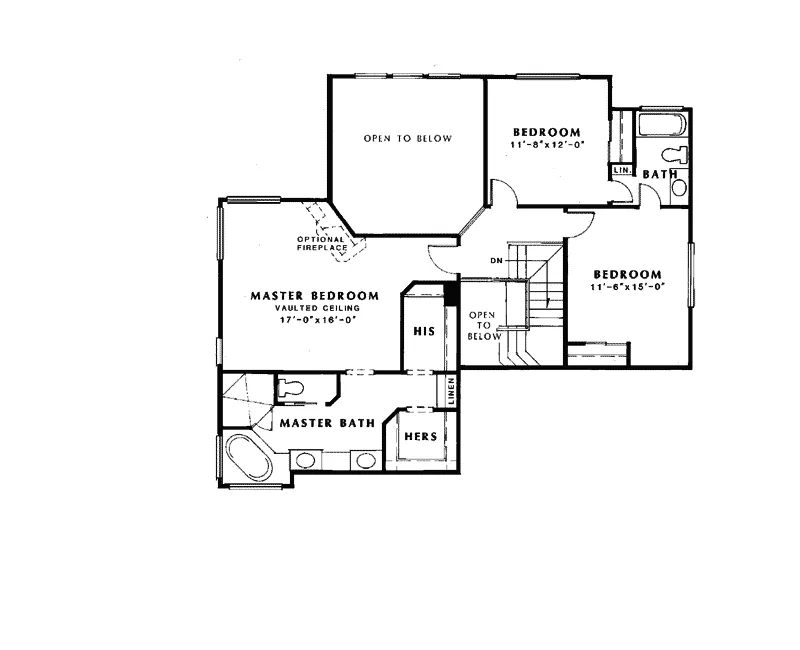 Craftsman House Plan Second Floor - La Quinta Craftsman Home 038D-0771 - Shop House Plans and More