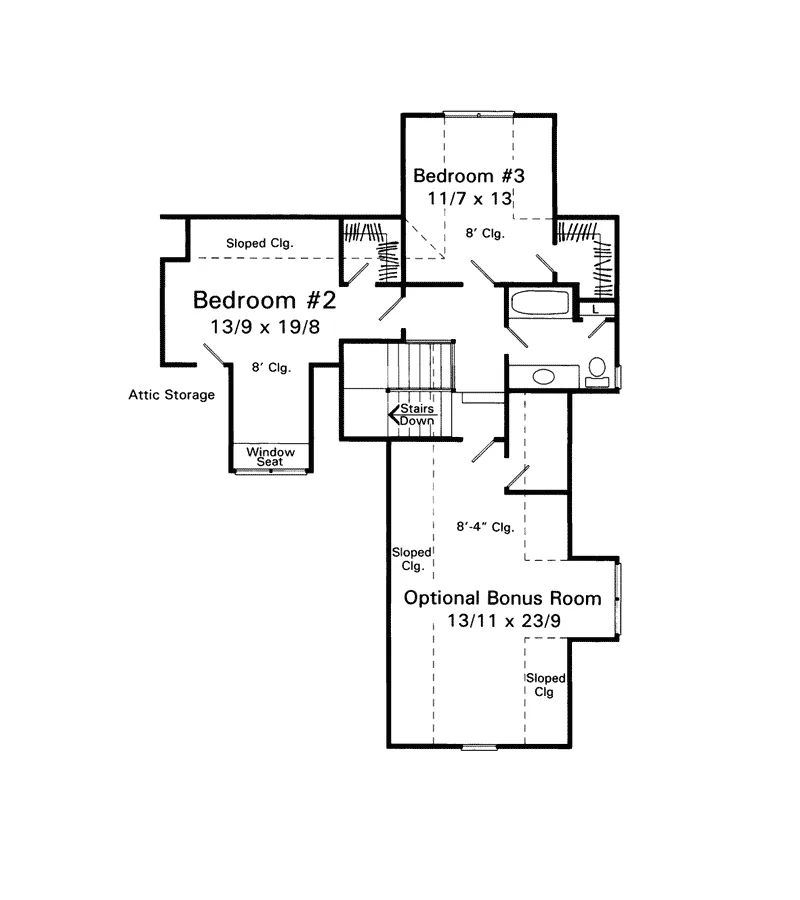 Bungalow House Plan Second Floor - Sonoma Country Home 039D-0033 - Shop House Plans and More