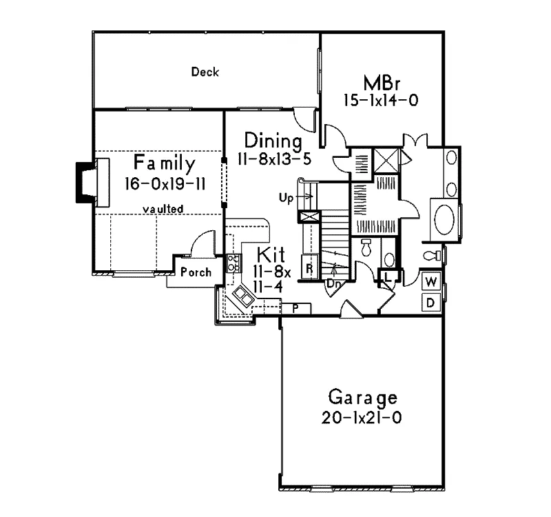 Southern House Plan First Floor - Fulton Southern Home 040D-0004 - Search House Plans and More