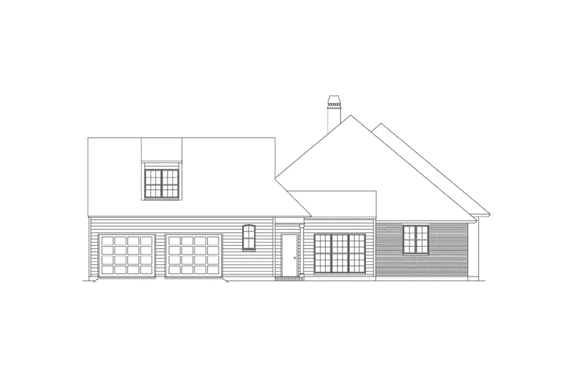 Southern House Plan Left Elevation - Tavalon Country Home 040D-0009 - Shop House Plans and More