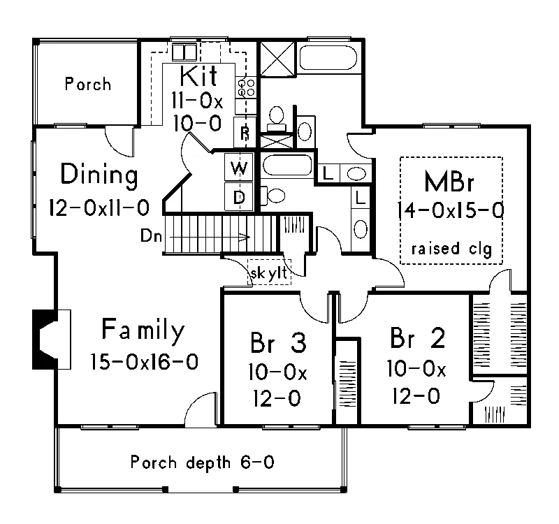 Ranch House Plan First Floor - Thornspring Country Ranch Home 040D-0010 - Shop House Plans and More