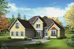 Tudor House Plan Front of Home - Bridgeport Mill European Home 040D-0019 - Search House Plans and More