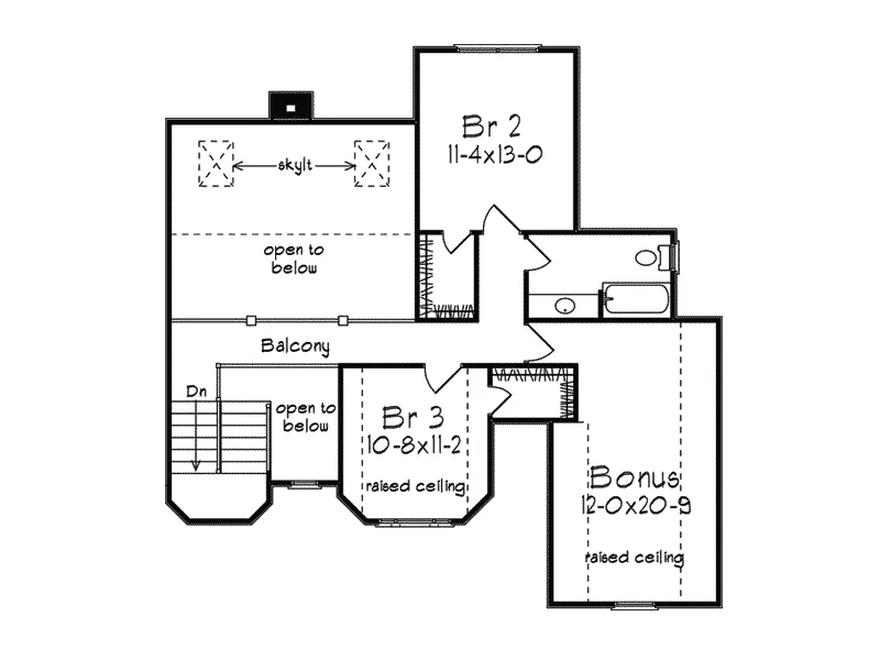 Traditional House Plan Second Floor - Robertson Country French Home 040D-0025 - Shop House Plans and More