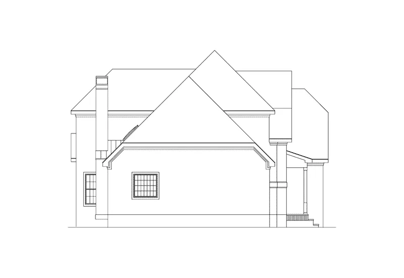 Traditional House Plan Left Elevation - Robertson Country French Home 040D-0025 - Shop House Plans and More