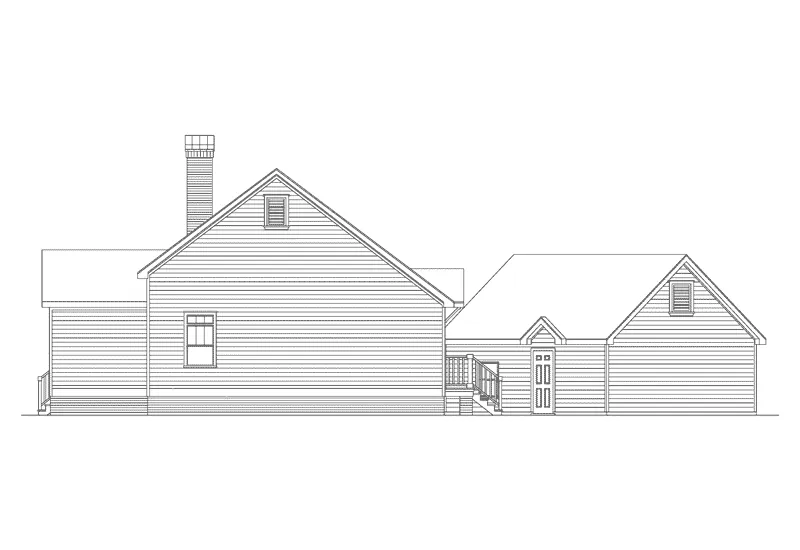 Vacation House Plan Right Elevation - Westrose Country Ranch Home 040D-0026 - Shop House Plans and More