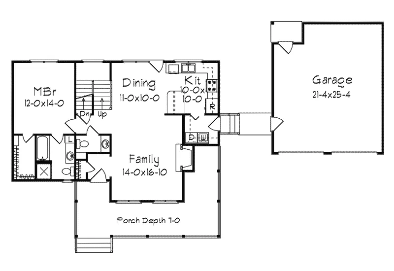 Country House Plan First Floor - Brookfield Country Home 040D-0027 - Search House Plans and More