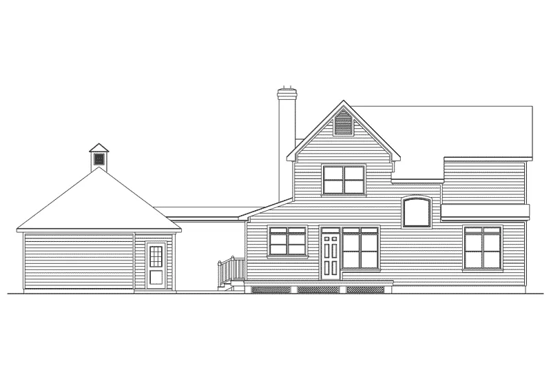 Country House Plan Rear Elevation - Brookfield Country Home 040D-0027 - Search House Plans and More