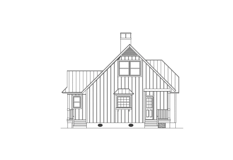 Mountain House Plan Left Elevation - Haverhill Cottage Home 040D-0028 - Search House Plans and More