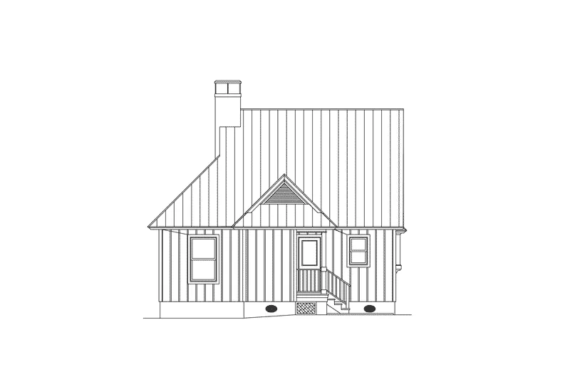 Mountain House Plan Rear Elevation - Haverhill Cottage Home 040D-0028 - Search House Plans and More