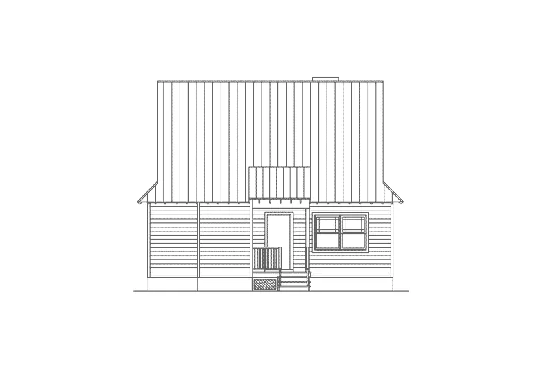 Bungalow House Plan Rear Elevation - Oak Cove Country Home 040D-0029 - Shop House Plans and More