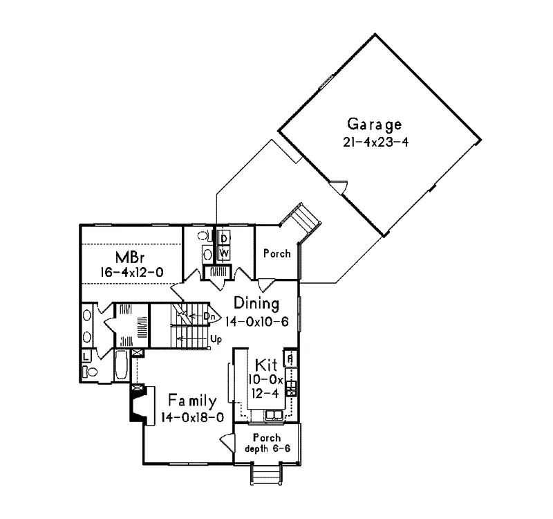 Country House Plan First Floor - Elmfield Country Home 040D-0031 - Search House Plans and More