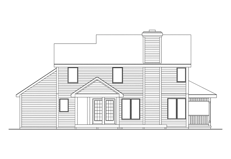 Traditional House Plan Rear Elevation - Westwood Country Home 045D-0004 - Shop House Plans and More