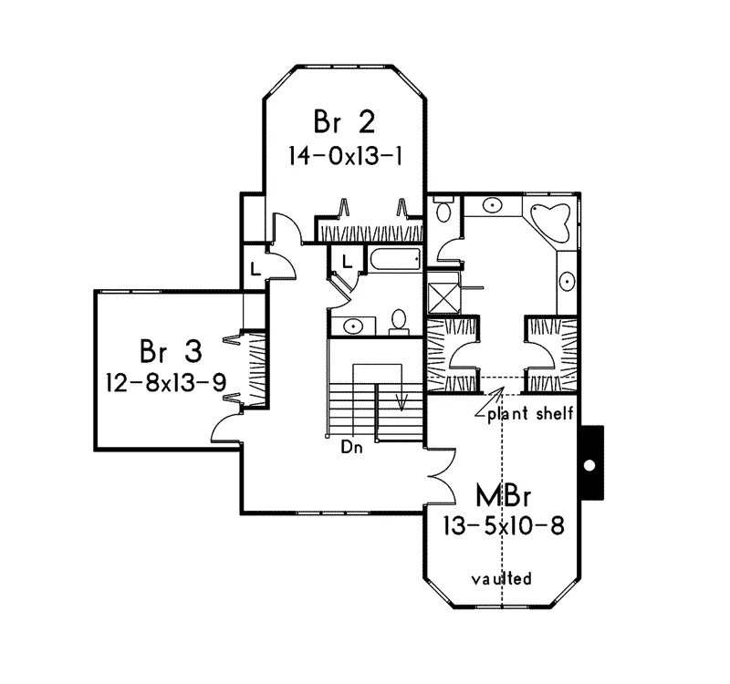 Traditional House Plan Second Floor - Eastham Country Home 045D-0008 - Search House Plans and More