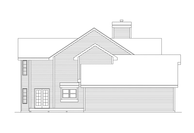 Traditional House Plan Left Elevation - Eastham Country Home 045D-0008 - Search House Plans and More
