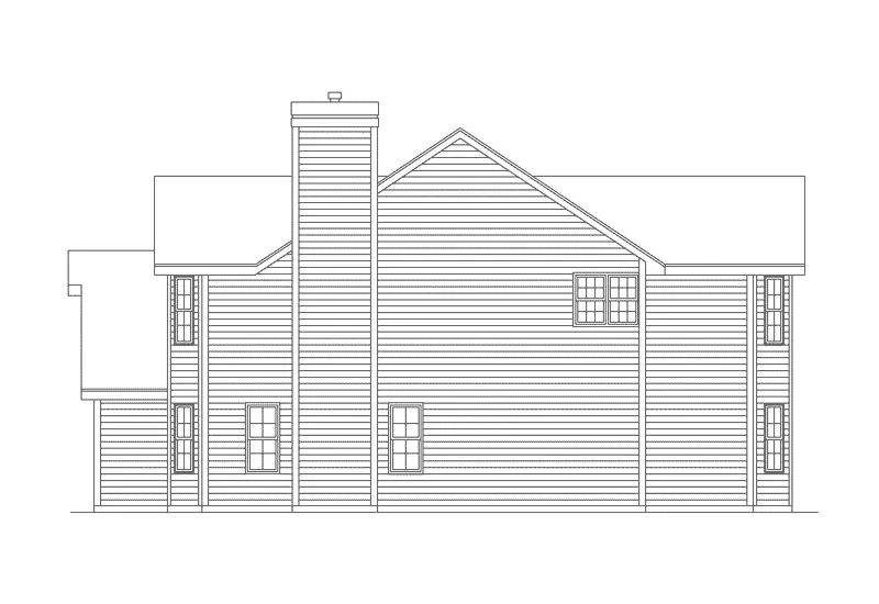 Traditional House Plan Right Elevation - Eastham Country Home 045D-0008 - Search House Plans and More