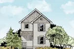 Shingle House Plan Front Image - Lexburg Narrow Lot Home 045D-0012 - Shop House Plans and More