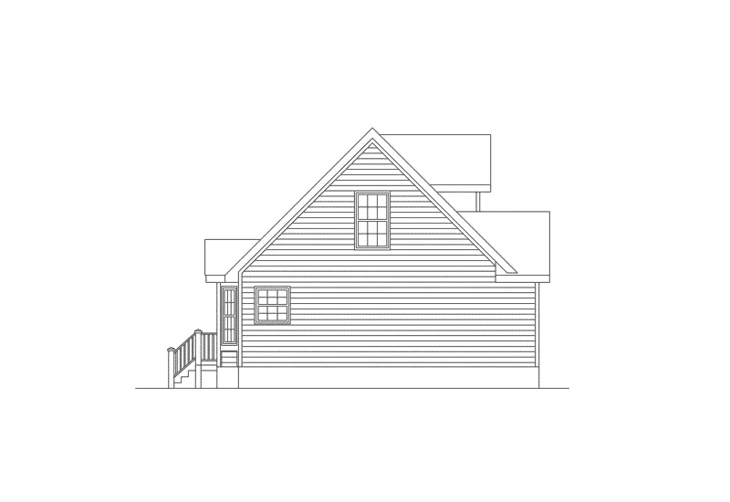 Saltbox House Plan Left Elevation - Foxland Country Home 045D-0017 - Search House Plans and More