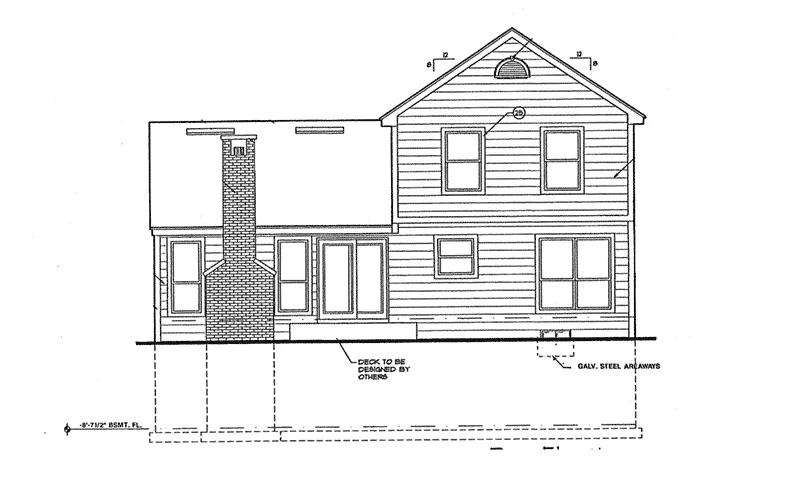 Southern House Plan Rear Elevation - Madeira Country Home 047D-0014 - Shop House Plans and More