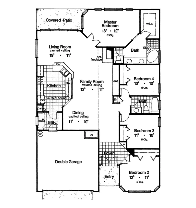Spanish House Plan First Floor - Egmont Narrow Lot Home 047D-0028 - Search House Plans and More