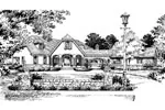 Country French House Plan Front Image of House - Lawton Place European Home 047D-0058 - Shop House Plans and More