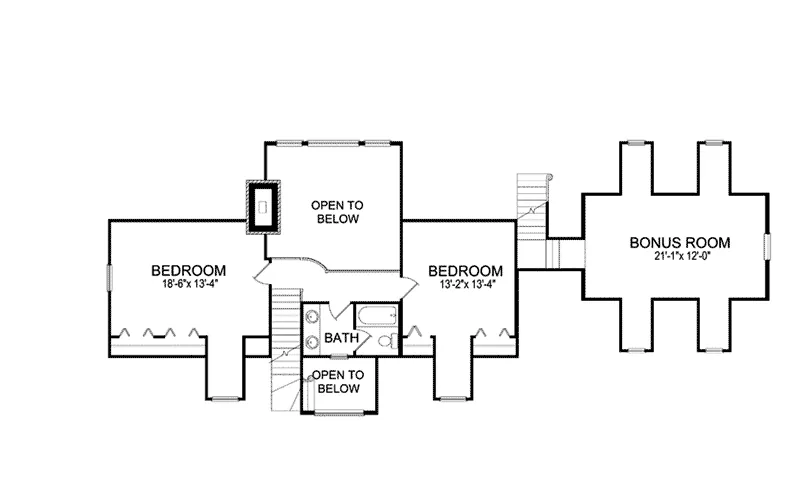 Acadian House Plan Second Floor - Terry Park Acadian Home 047D-0080 - Shop House Plans and More