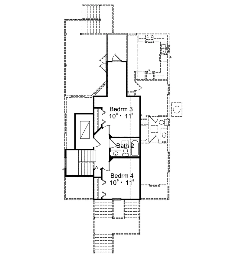 Waterfront House Plan Second Floor - Kokomo Coastal Beach Home 047D-0105 - Search House Plans and More